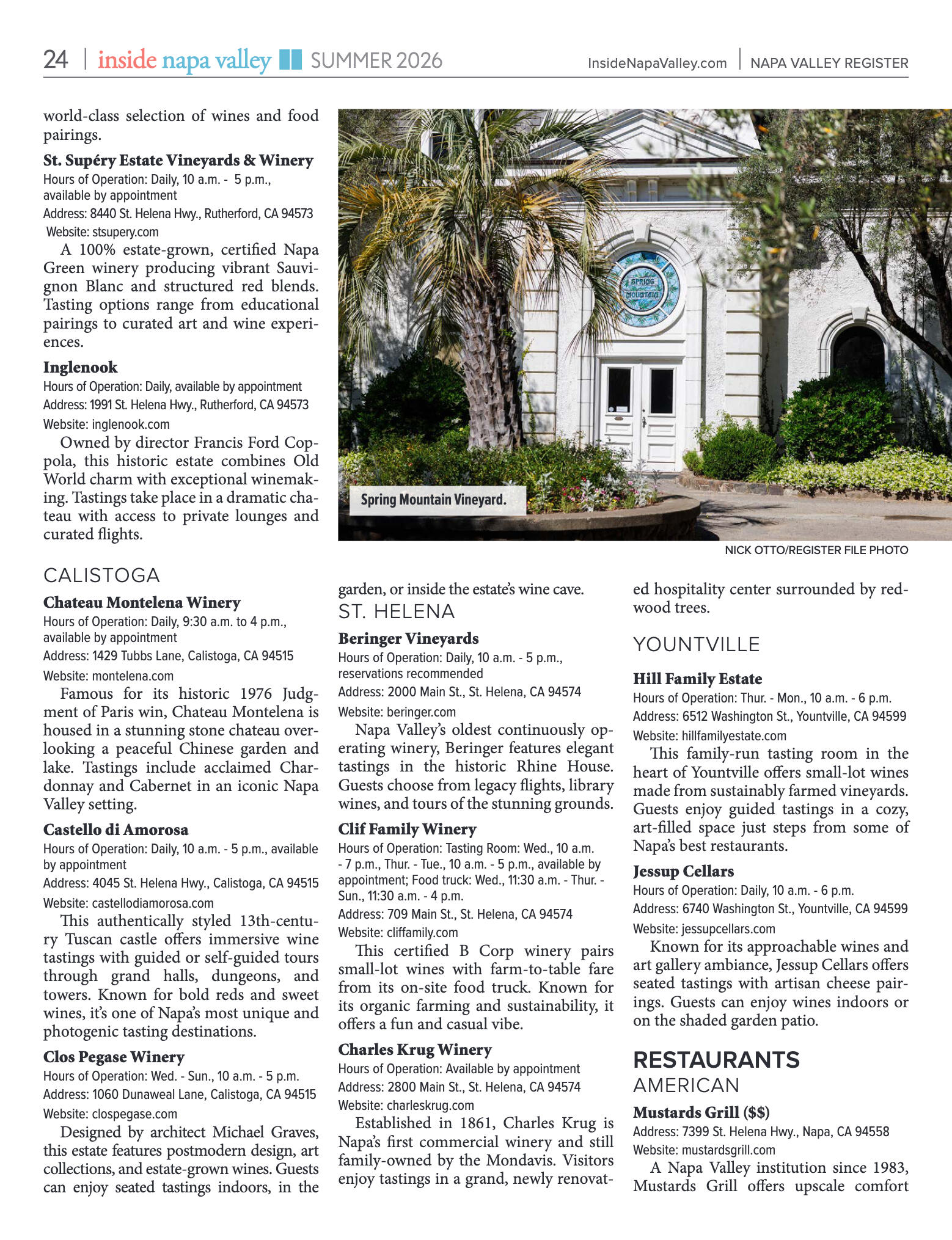 Inside Napa Valley Summer 2026 - page 24