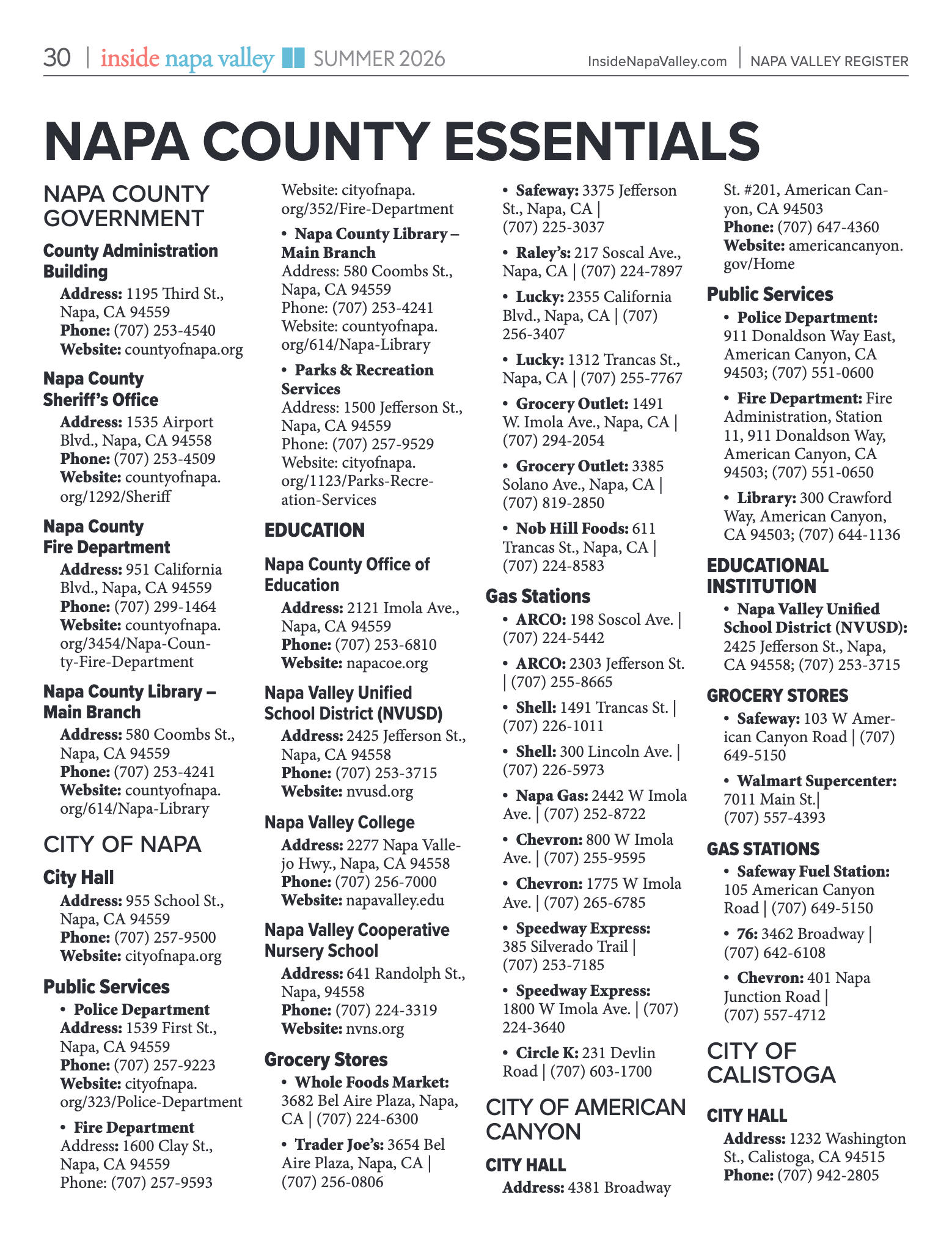 Inside Napa Valley Summer 2026 - page 30