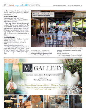 Inside Napa Valley Summer 2026 - page 20