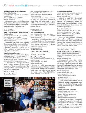 Inside Napa Valley Summer 2026 - page 22