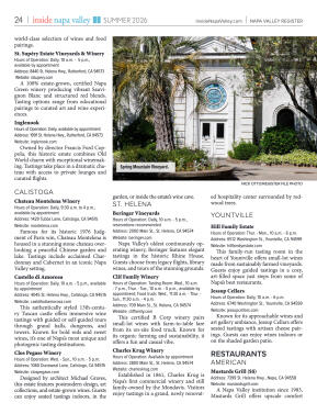 Inside Napa Valley Summer 2026 - page 24