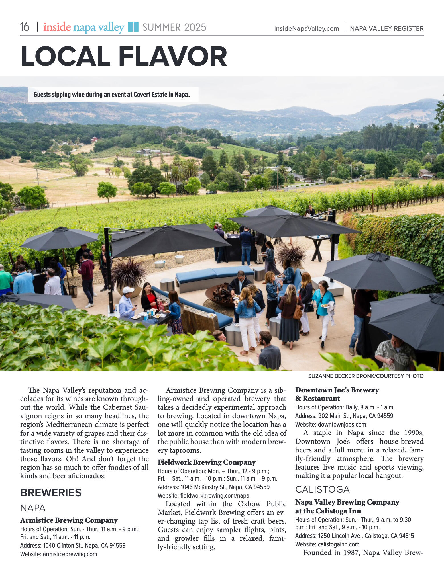 Inside Napa Valley Summer 2025 - page 16