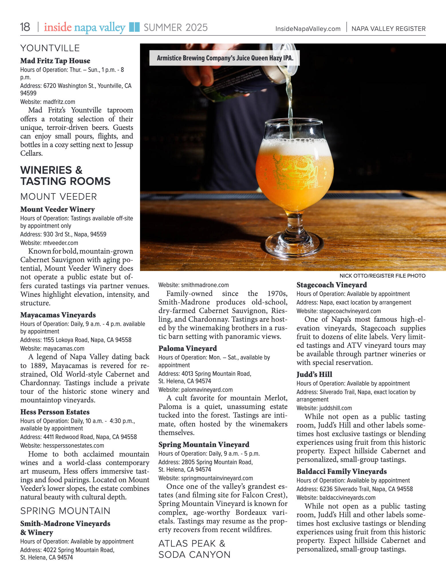 Inside Napa Valley Summer 2025 - page 18