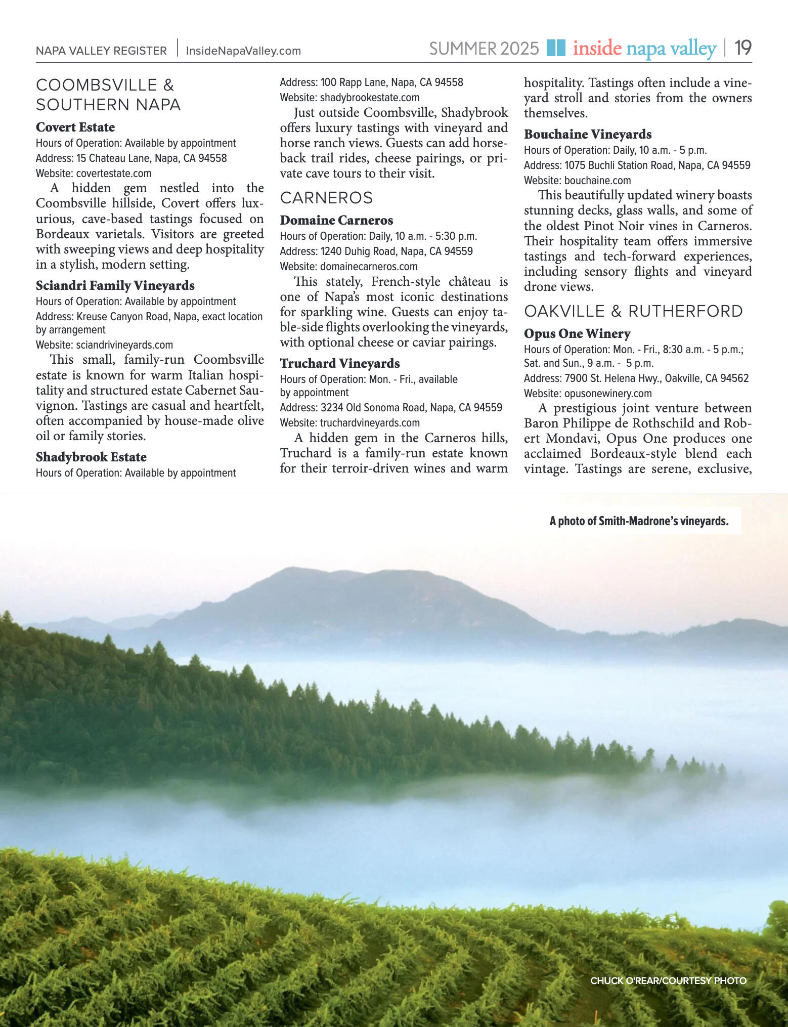 Inside Napa Valley Summer 2025 - page 19