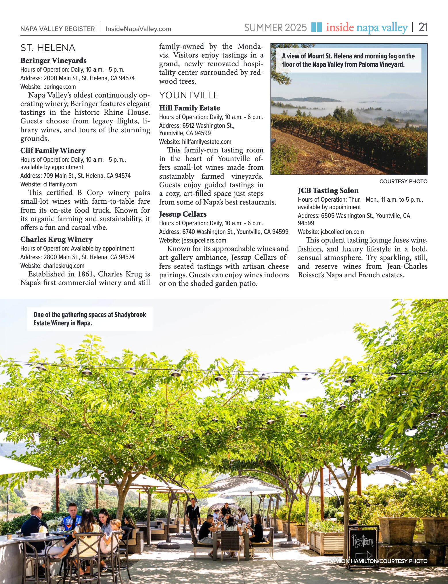 Inside Napa Valley Summer 2025 - page 21