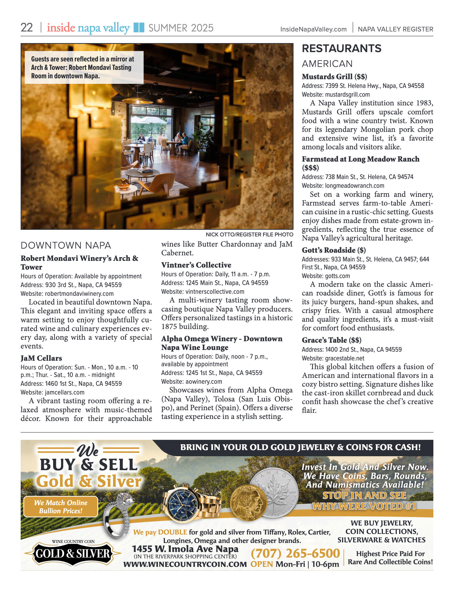 Inside Napa Valley Summer 2025 - page 22