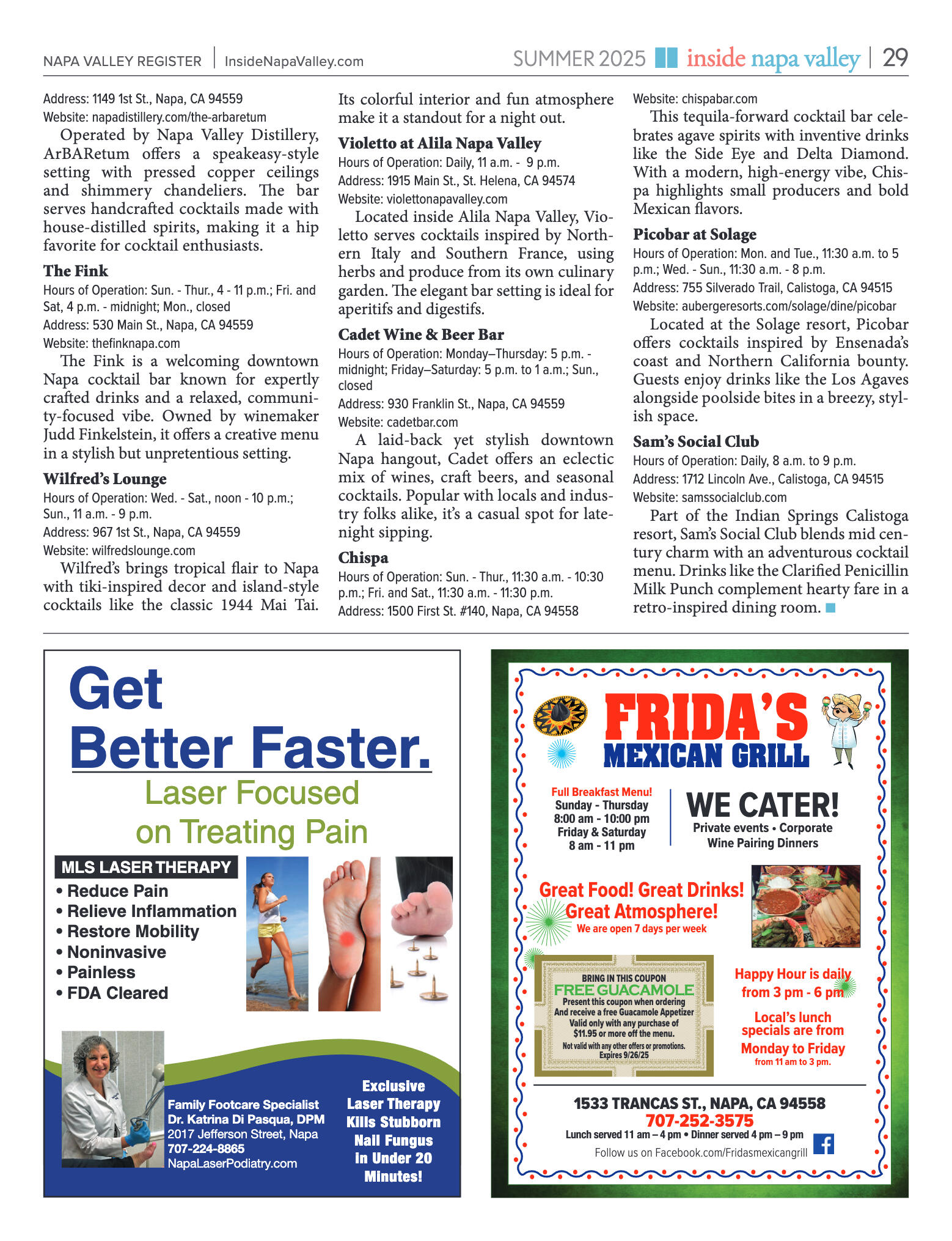Inside Napa Valley Summer 2025 - page 29