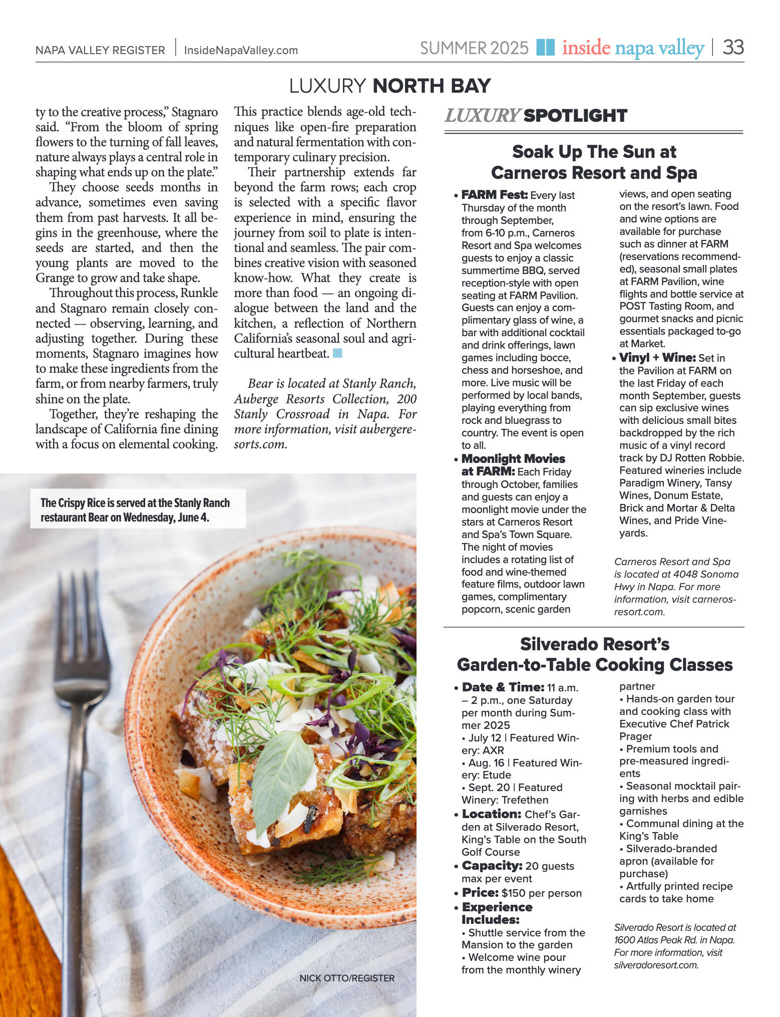 Inside Napa Valley Summer 2025 - page 33