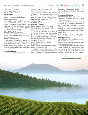 Inside Napa Valley Summer 2025 - page 19