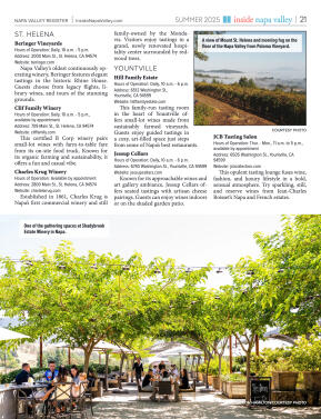 Inside Napa Valley Summer 2025 - page 21