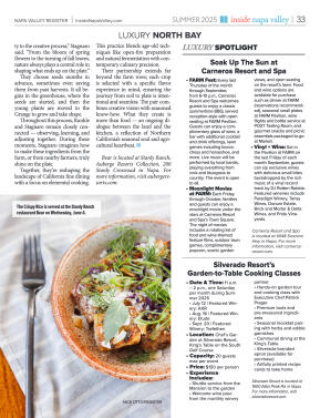 Inside Napa Valley Summer 2025 - page 33