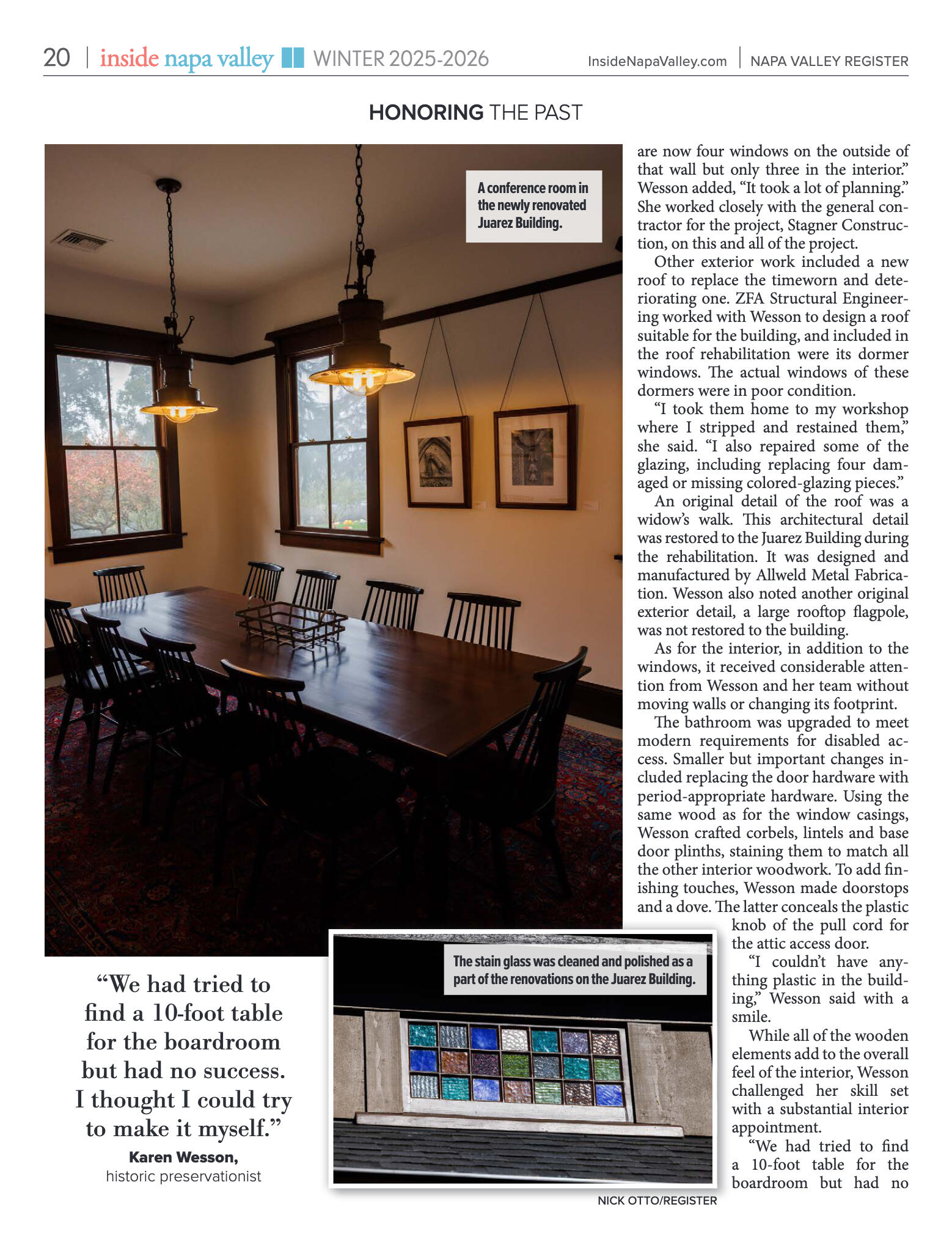 Inside Napa Valley Winter 2025 - page 20