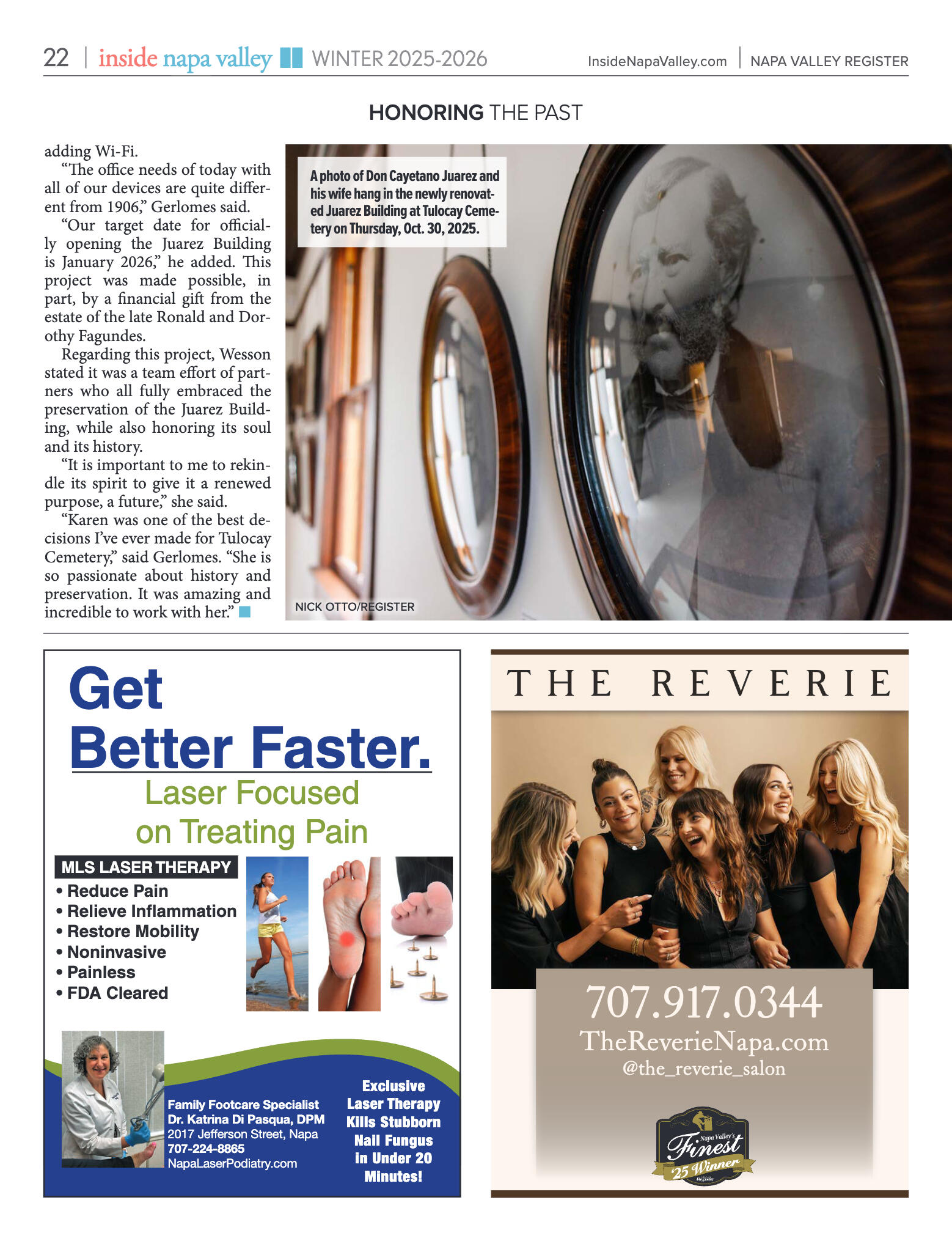 Inside Napa Valley Winter 2025 - page 22