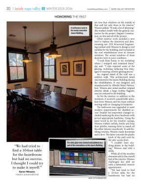 Inside Napa Valley Winter 2025 - page 20
