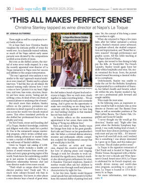 Inside Napa Valley Winter 2025 - page 30